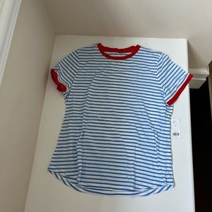 Women’s Medium Banana Republic Striped Tee New with tags